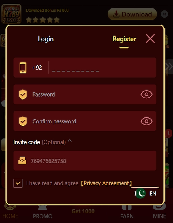 H789 Game Register